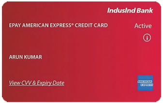 Indusind Epay Amex Credit Card